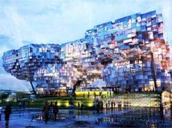В Сингапуре построят здание в форме пикселей