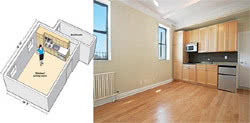 Самая маленькая квартира Нью-Йорка продана по цене $9 000 за квадрат