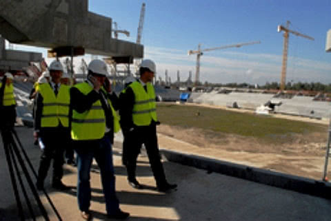 Эксперты уефа ознакомились с ходом строительства стадиона во Львове
