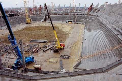 Строительство львовской арены в разгаре
