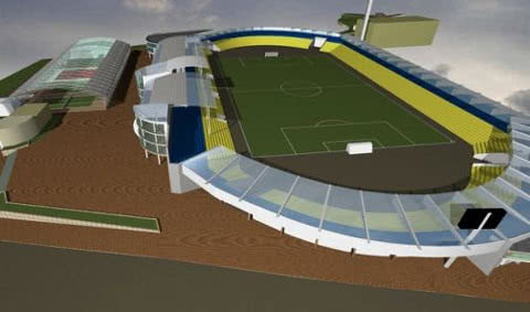 Реконструкция стадиона в Тернополе прошла первый этап