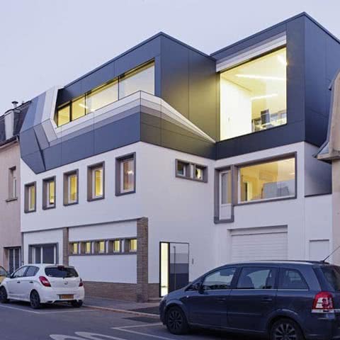 Завершен проект офиса на крыше в Люксембурге
