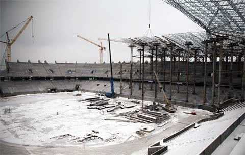 Чаша стадиона во Львове готова на 65%