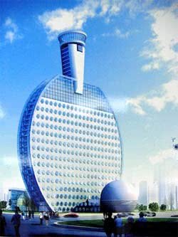 В Китае построят гостиницу в виде ракетки для пинг-понга