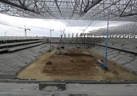 Каркас кровли стадиона во Львове готов на 58%