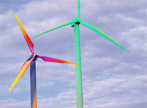 Немецкий художник предложил рассматривать ветряные турбины как произведения искусства
