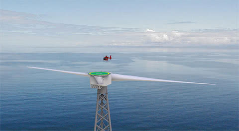 Новая тестовая ветровая турбина в Шотландии