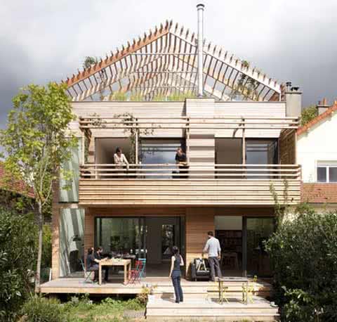 Дом с террасой на крыше