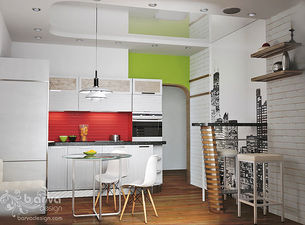 кухня белая динамика &mdash; БАРВАДИЗАЙН