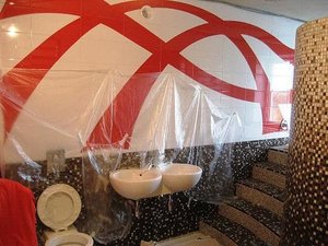 Панно из керамическо плитки двуж цветов. — belim-krasim Панно из керамическо плитки двуж цветов. — belim-krasim