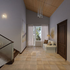 Интерьер лестничного марша в частном доме. &mdash; de-form