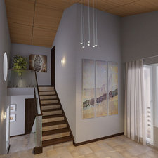 Дизайн лестничного марша в частном доме. &mdash; de-form