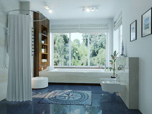 Дизайн ванной комнаты для частного дома. &mdash; de-form