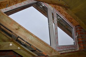 Нестандартное косоугоньное металлопластиковое окно &mdash; Сиротюк