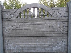 Забор кирпич с бутом &mdash; Киев Пресбетон