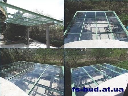 Навесы из стекла