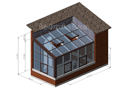 Примеры 3D визуализации зимних садов, зенитных фонарей и т.д.