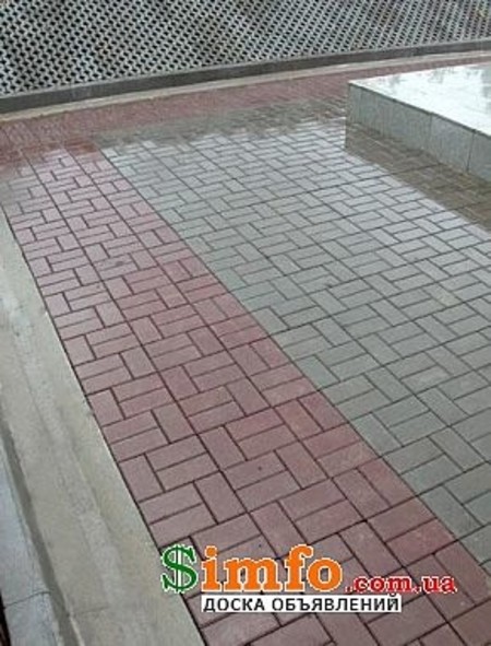 Мощение плиткой Кирпич