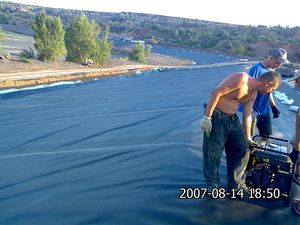 Работы геомембрана — УТК ЛТД Работы геомембрана — УТК ЛТД