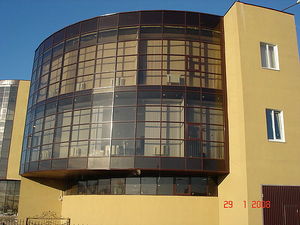 Остекление фасада, алюминий &mdash; Док-7