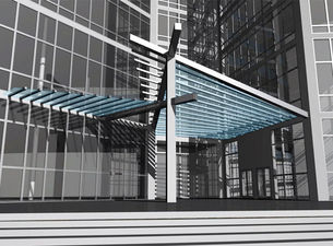 Гостиница, вход &mdash; Архитектурная мастерская Экодар