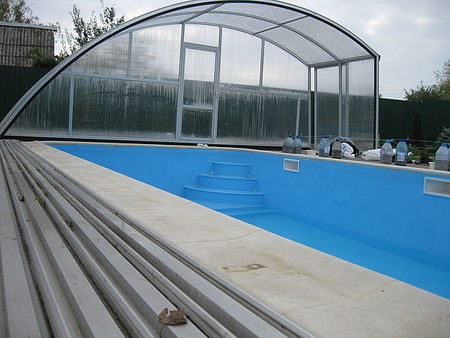 Пластиковый (полипропиленовый) бассейн с павильоном