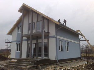 Наружная отделка канадского дома, штукатурка декоративная &mdash; Модуль Тех