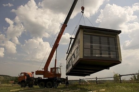 Монтаж Модульного дома на участок