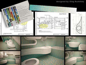 Ванная комната и `ленточная` структура мебели &mdash; Ружицкий