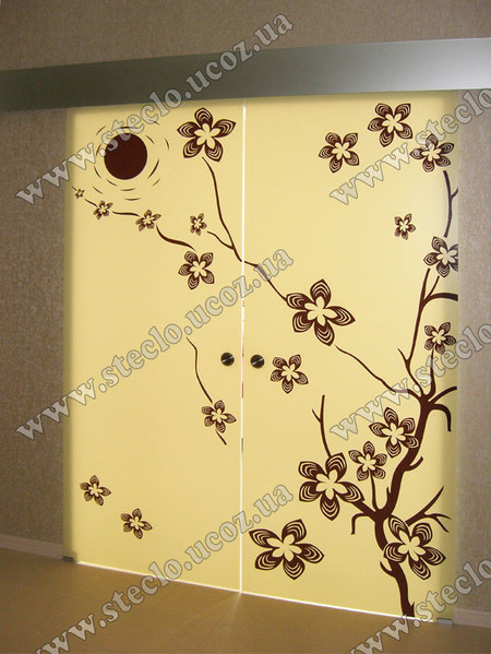 Стеклянные двери межкомнатные (покраска)