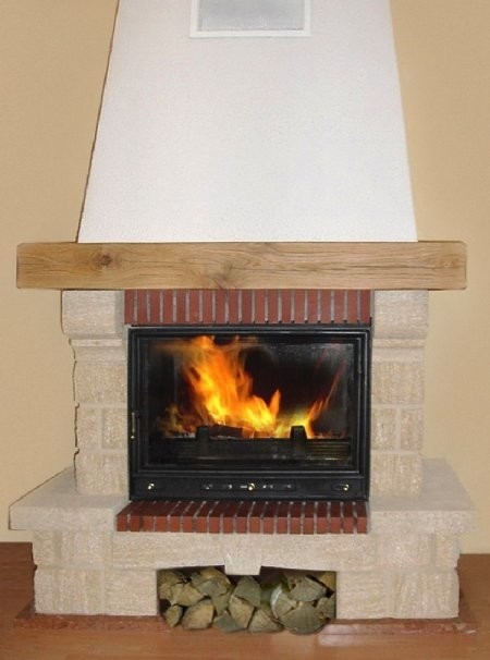 Камин, топка с водяным контуром, водяной камин на дрова