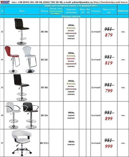 Барные стулья, купить высокие барные стулья для кафе, баров и ресторанов