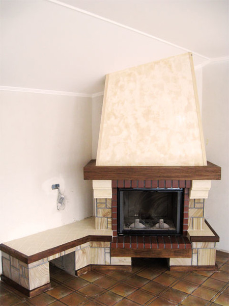 Камин угловой открытый 900мм.