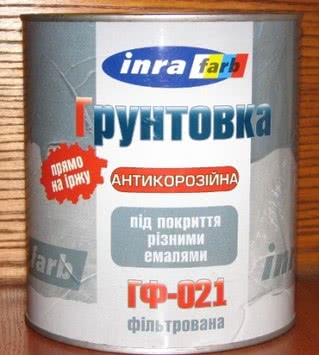 Антикоррозийная грунтовка ГФ -021 с преобразователем ржавчины (ТМ Inrafarb) Антикоррозийная грунтовка ГФ -021 с преобразователем ржавчины (ТМ Inrafarb)