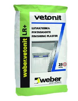Шпаклевка для стен и потолков Weber-Vetonit LR Plus (Ветонит ЛР Плюс)
