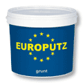 Europutz Grunt. Груновка глубокого проникновения. Готовая к применению, предназначена для грунтовки внешних и внутренних поверхностей под структурные штукатурки. Производится в виде пасты белого цвета или под цвет штукатурки